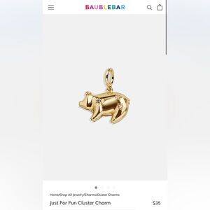 BaubleBar Just for Fun Cluster Charm Piggie NWT